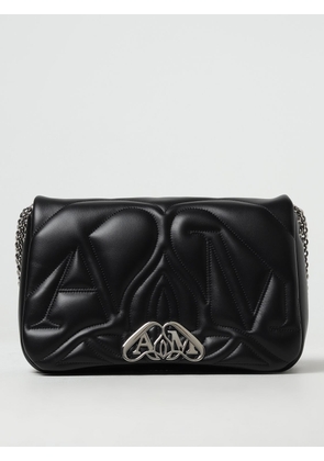 McQueen Seal bag in leather with quilted monogram