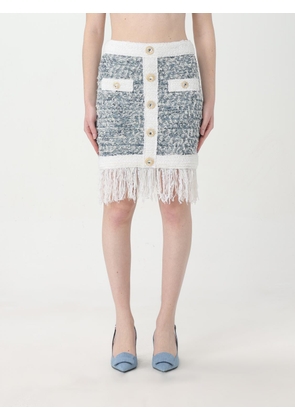 Skirt BALMAIN Woman color Gnawed Blue