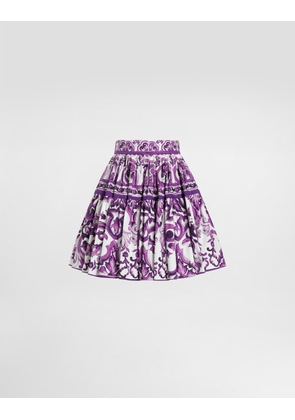Dolce & Gabbana Majolica-print Poplin Short Skirt - Woman Skirts Multicolor 44