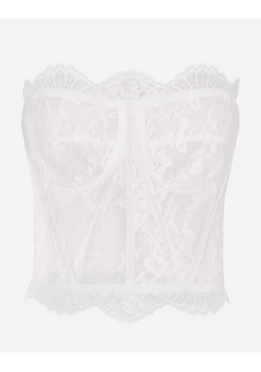 Dolce & Gabbana Lace Bustier - Woman Shirts And Tops White Lace 54