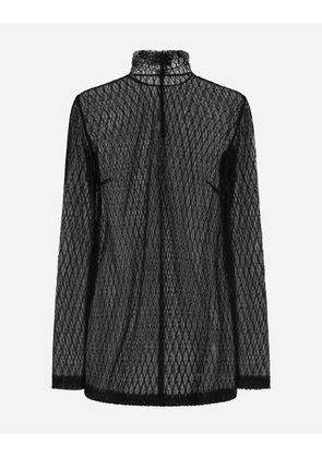 Dolce & Gabbana Mesh Blouse - Woman Shirts And Tops Black 36
