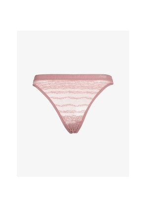 Womens Sloggi Free Evolve Mid-Rise Lace Thong