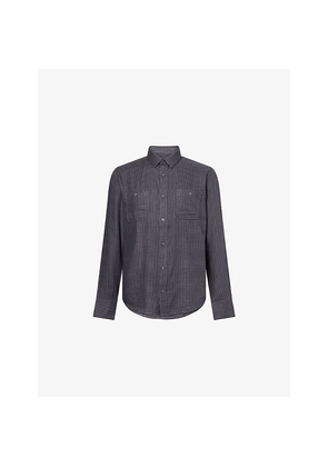 Mens Paige Everett Checked Cotton-Blend Shirt
