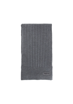Rib Knit Wool Scarf