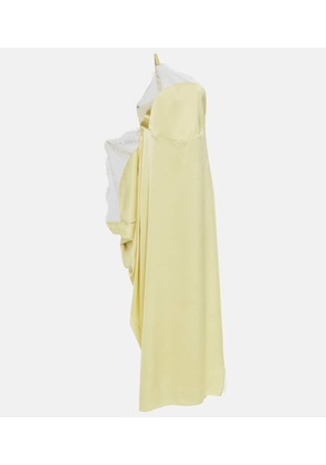 JW Anderson Lace-trimmed satin maxi dress