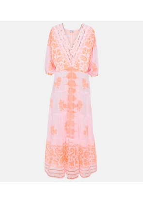 Juliet Dunn Printed cotton maxi dress