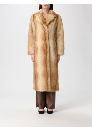 Fur Coat STAND STUDIO Woman color Beige