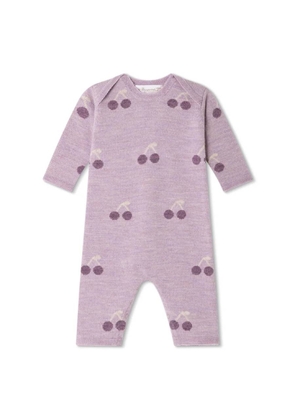Bonpoint Kids Cherry Print Gwenda Wool Jumpsuit
