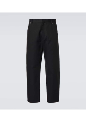 Prada Mid-rise cotton wide-leg pants