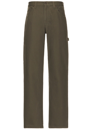 Dickies Relaxed Fit Duck Jeans in Rinsed Moss Green - Green. Size 33 (also in 30, 32, 34, 36).
