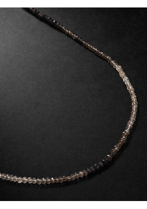 JIA JIA - Arizona Gold Smoky Quartz Beaded Necklace - Men - Gray