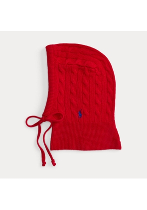 Cable Wool-Cashmere Hooded Snood