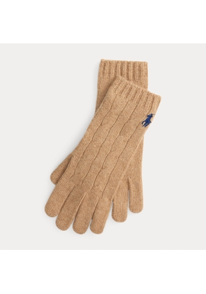 Cable-Knit Wool-Cashmere Gloves