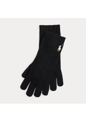 Cable-Knit Wool-Cashmere Gloves