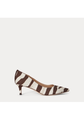 Adrienne Zebra-Print Canvas Pump