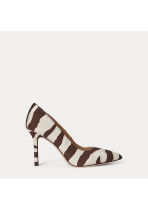 Lindella II Zebra-Print Canvas Pump