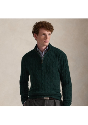 Cable-Knit Cashmere Quarter-Zip Jumper