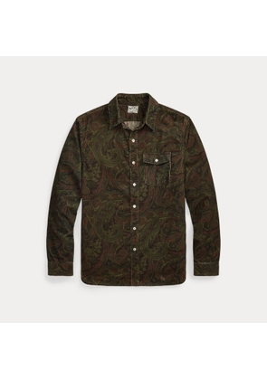 Paisley-Print Corduroy Workshirt