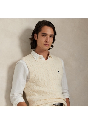 Cable-Knit Cotton Sleeveless Jumper