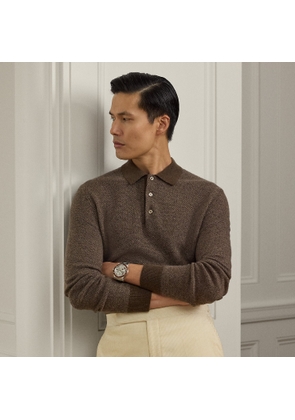 Birdseye Cashmere Polo-Collar Jumper