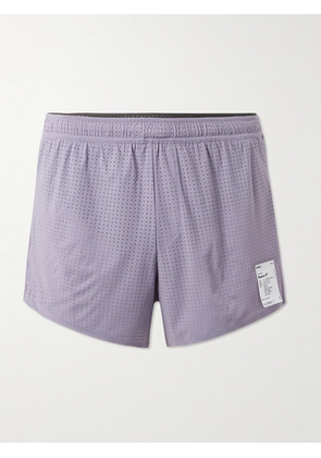 Satisfy - 2.5&quot; Straight-Leg Logo-Appliqu&eacute;d Space‑O&trade;Jersey Shorts - Men - Purple - 0