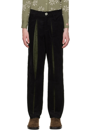 Solitude Studios SSENSE Exclusive Black & Green Reveal Trousers