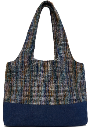 Anna Sui SSENSE Exclusive Navy Denim Tote