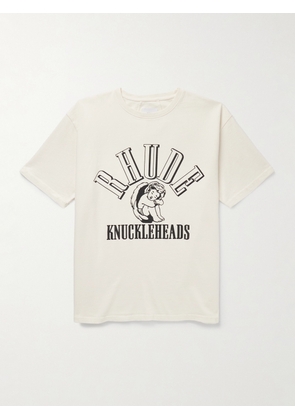 Rhude - Logo-Print Cotton-Jersey T-Shirt - Men - White - XS