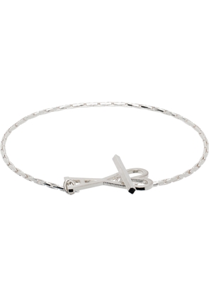 AMI Paris Silver Brass Ami de Coeur Chain Bracelet