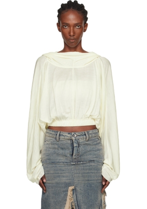 Rick Owens Off-White Concordians Cropped Tunic Hoodie