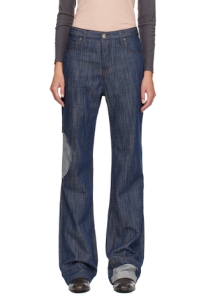 Edward Cuming Indigo Circle Window Jeans