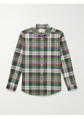 Portuguese Flannel - Teca Checked Organic Cotton-Flannel Shirt - Men - Green - XS
