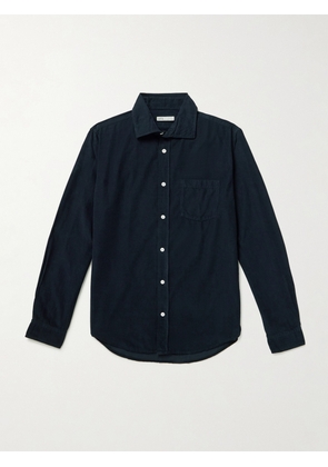 Onia - Garment-Dyed Cotton-Corduroy Shirt - Men - Blue - S