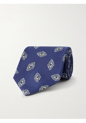 Drake's - Silk-Habotai Tie - Men - Blue