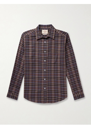 Portuguese Flannel - Teca Checked Organic Cotton-Flannel Shirt - Men - Brown - XS
