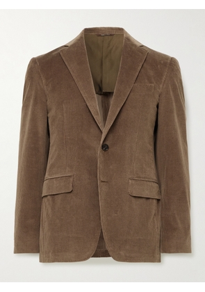 Canali - Kei Slim-Fit Cotton-Blend Corduroy Suit Jacket - Men - Brown - IT 48
