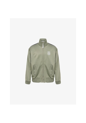 Mens Loewe Monogram High-Neck Woven Tracksuit Jacket