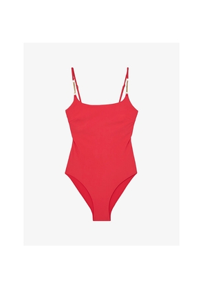 Womens Reiss Imogen Chain-Trim Underwired Swimsuit