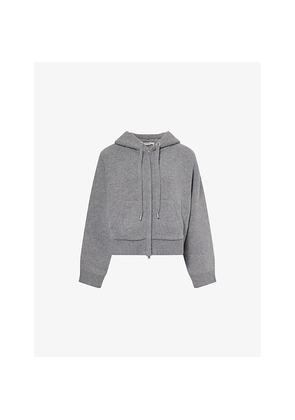 Womens Simkhai Dakota Cropped Wool-Blend Hoodie