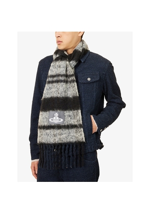 Mens Vivienne Westwood Chunky Striped Wool-Blend Scarf