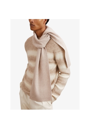 Mens Reiss Chesterfield Merino-Wool Scarf