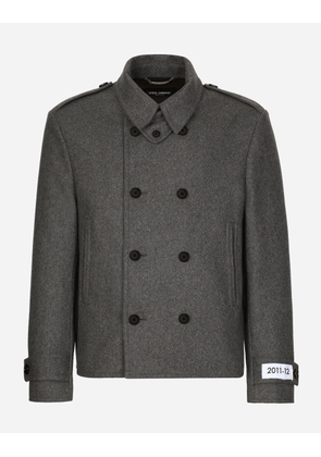 Dolce & Gabbana Double-breasted Cashmere-blend Pea Coat - Man Coats And Jackets Gray 48