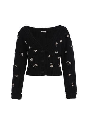 SIMKHAI Novah Embellished Wool-Cashmere Cardigan - Moda Operandi