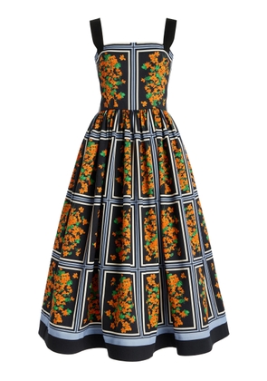 Carolina Herrera - Cotton Faille Midi Dress - Multi - US 6 - Moda Operandi
