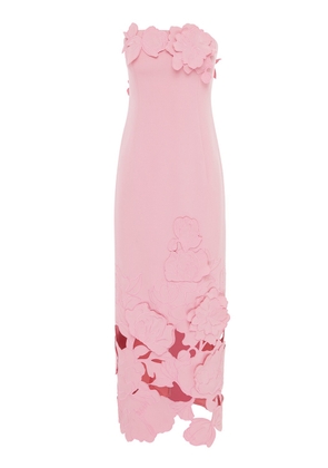 Leo Lin Rayna Floral-Appliquéd Crepe Maxi Dress - Moda Operandi