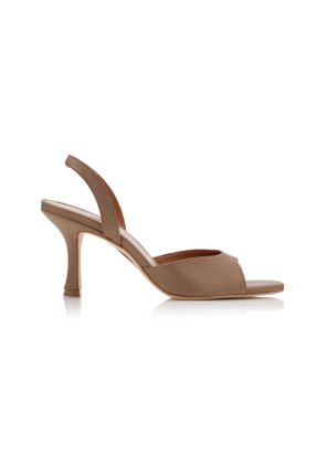 STAUD Brigitte Satin Slingback Sandals - Moda Operandi
