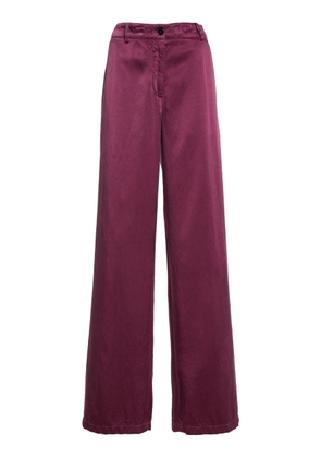 Dries Van Noten Paxy Mid-Rise Cupro-Cotton Straight-Leg Pants - Moda Operandi