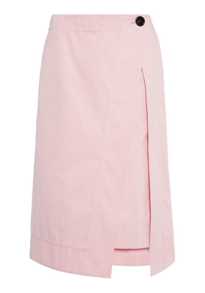 Bottega Veneta Cotton Canvas Midi Wrap Skirt - Moda Operandi
