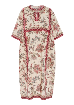 Sea Cassandra Floral Cotton Midi Caftan Dress - Moda Operandi