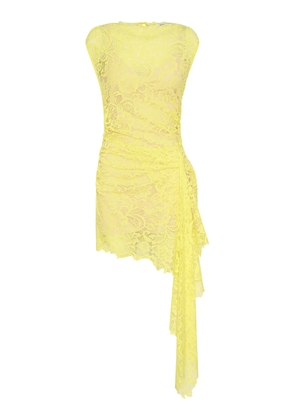 Anna Quan Indi Ruched Lace Mini Dress - Moda Operandi
